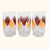 Vintage 1970s Retro Floral Tumbler Glasses Set of 3 Sunshine Thrift