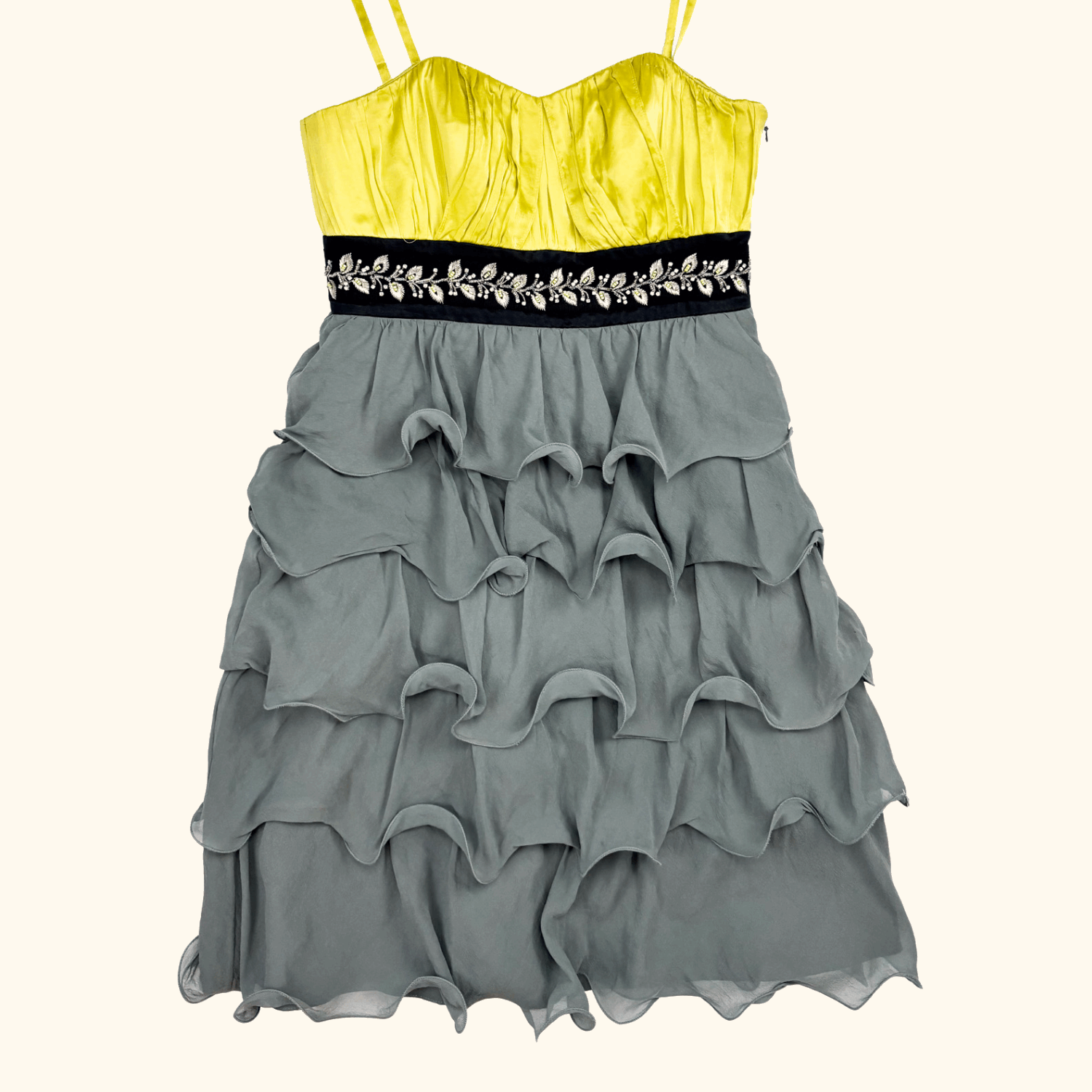 Monsoon 100% Silk Ruffle Tiered Dress - Size 8