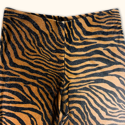 River Island Brown Zebra Print Flared Trousers - Size 10 -  - Jeans &amp; Trousers