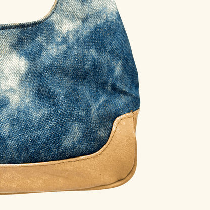 Blue Denim Tie Die Shoulder Bag Sunshine Thrift