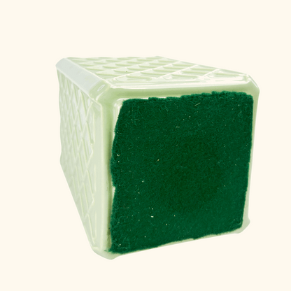 Vintage Green Geometric Ceramic Table Lamp Base Sunshine Thrift