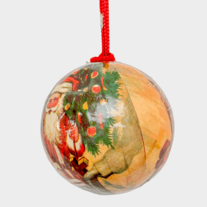Vintage Paper Mache Victorian Style Christmas Baubles Set of 8 Sunshine Thrift