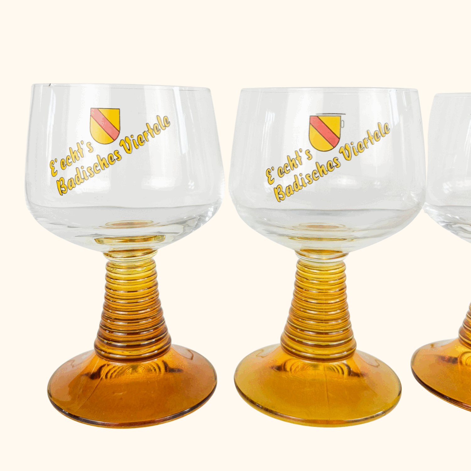 German Roemer Beehive Hock Wine Glasses Set of 5 Sunshine Thrift