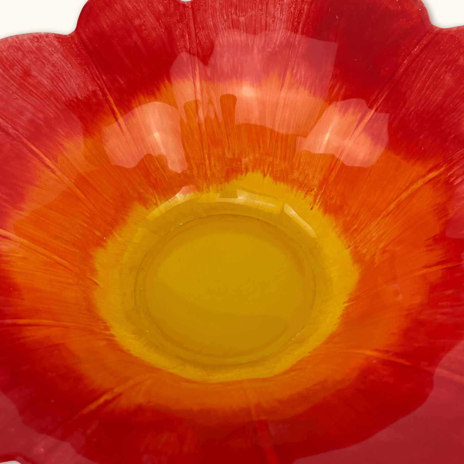 Large Red Flower Fruit Bowl -  - Kitchenware