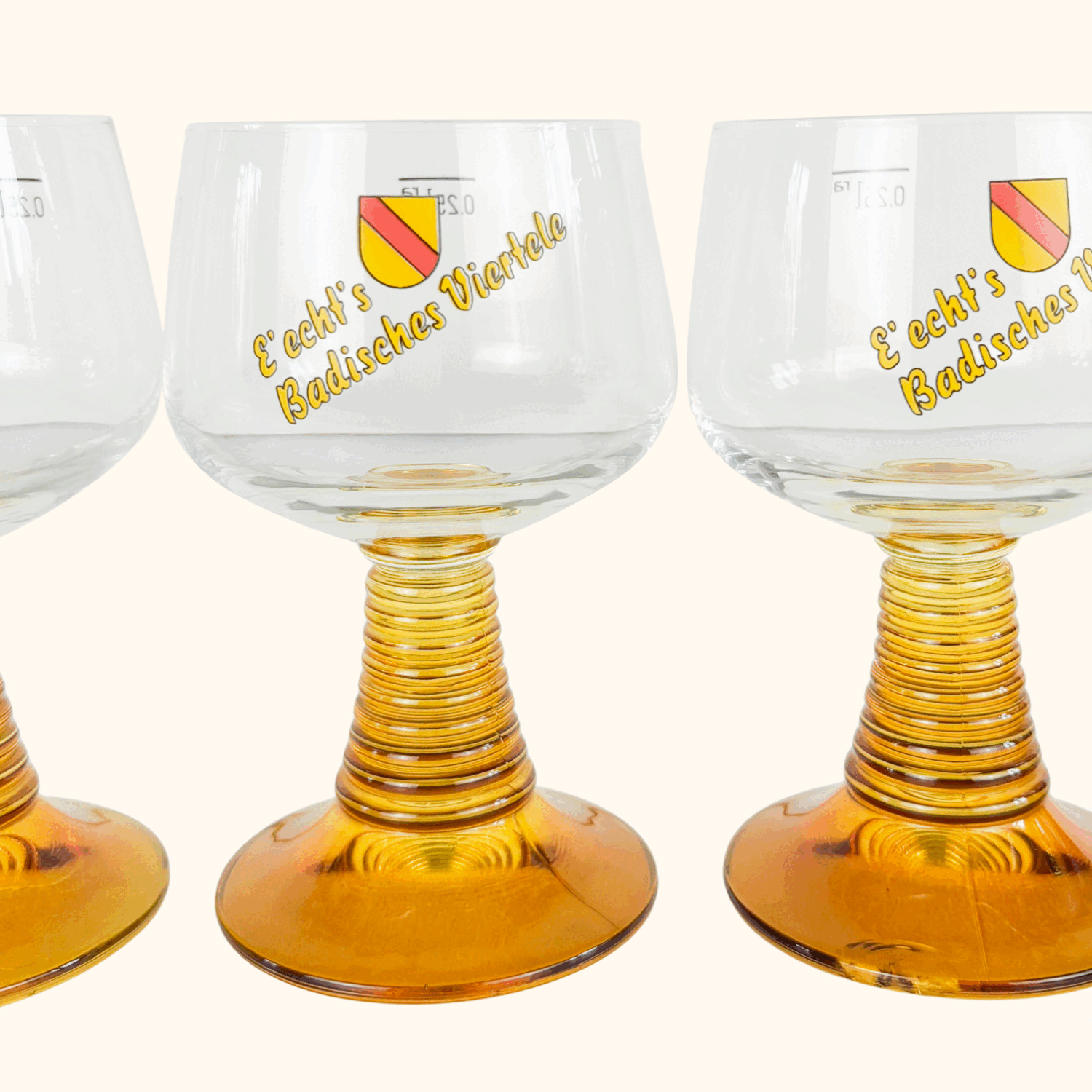 German Roemer Beehive Hock Wine Glasses Set of 5 Sunshine Thrift