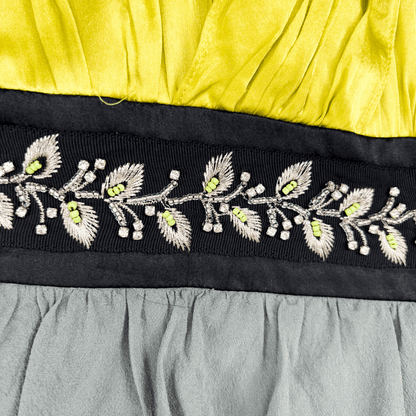 Monsoon 100% Silk Ruffle Tiered Dress - Size 8