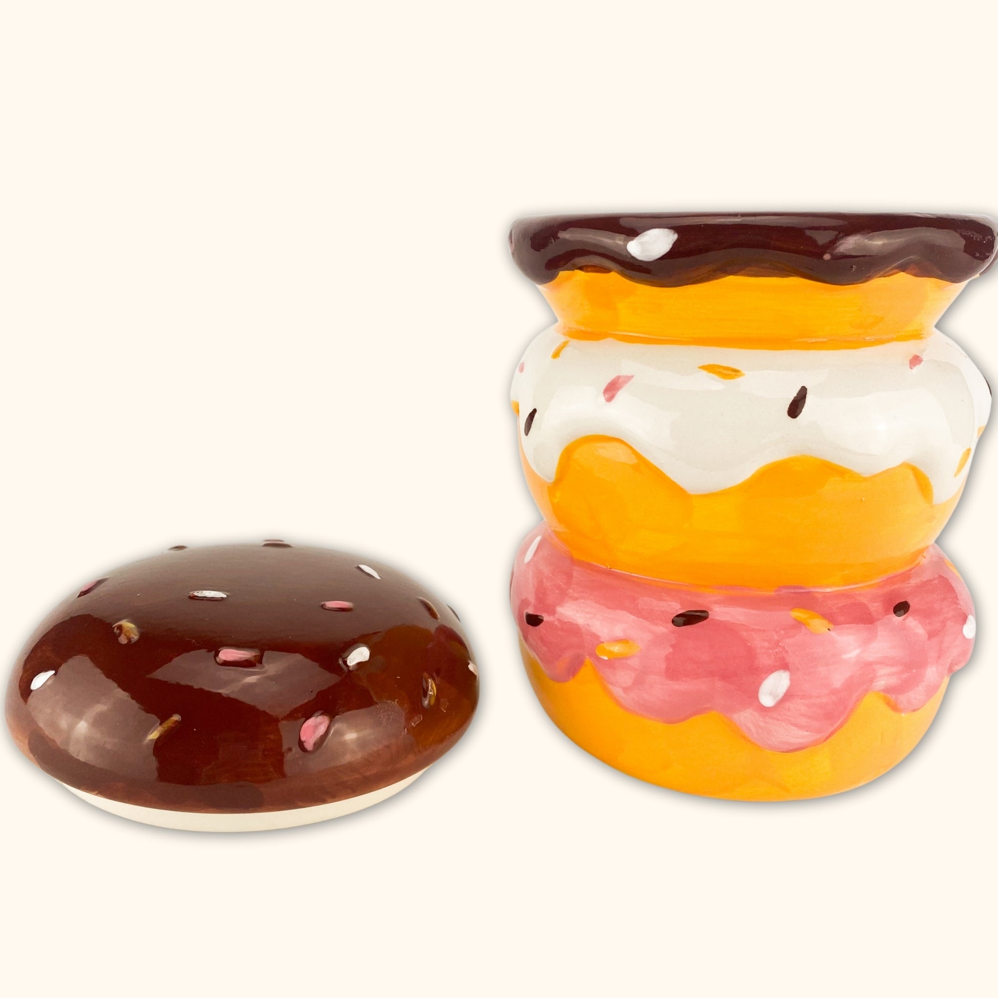 Colourful Doughnut Biscuit Jar -  - Kitchenware