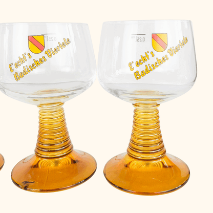 German Roemer Beehive Hock Wine Glasses Set of 5 Sunshine Thrift