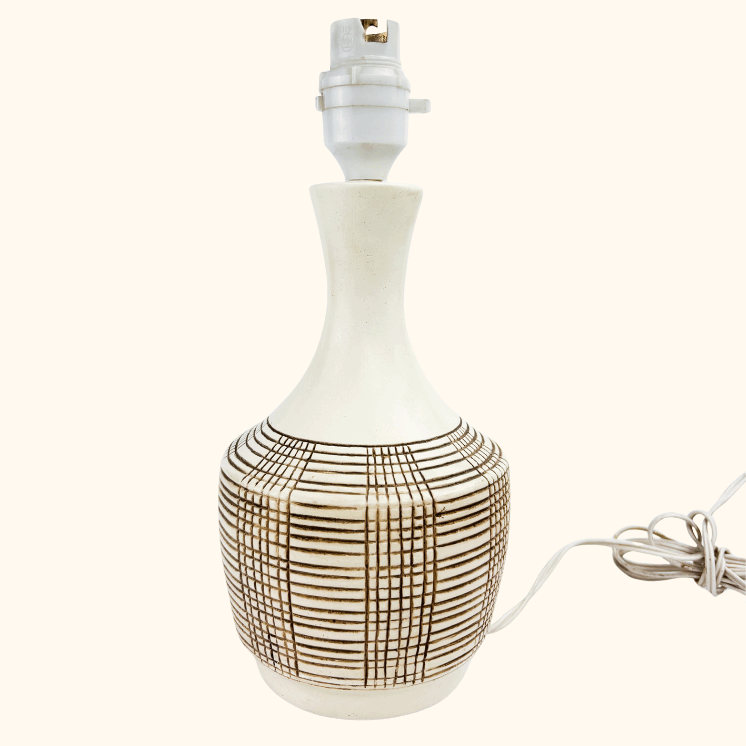 Vintage 1970s Ceramic Abstract Table Lamp Base -  - Lighting