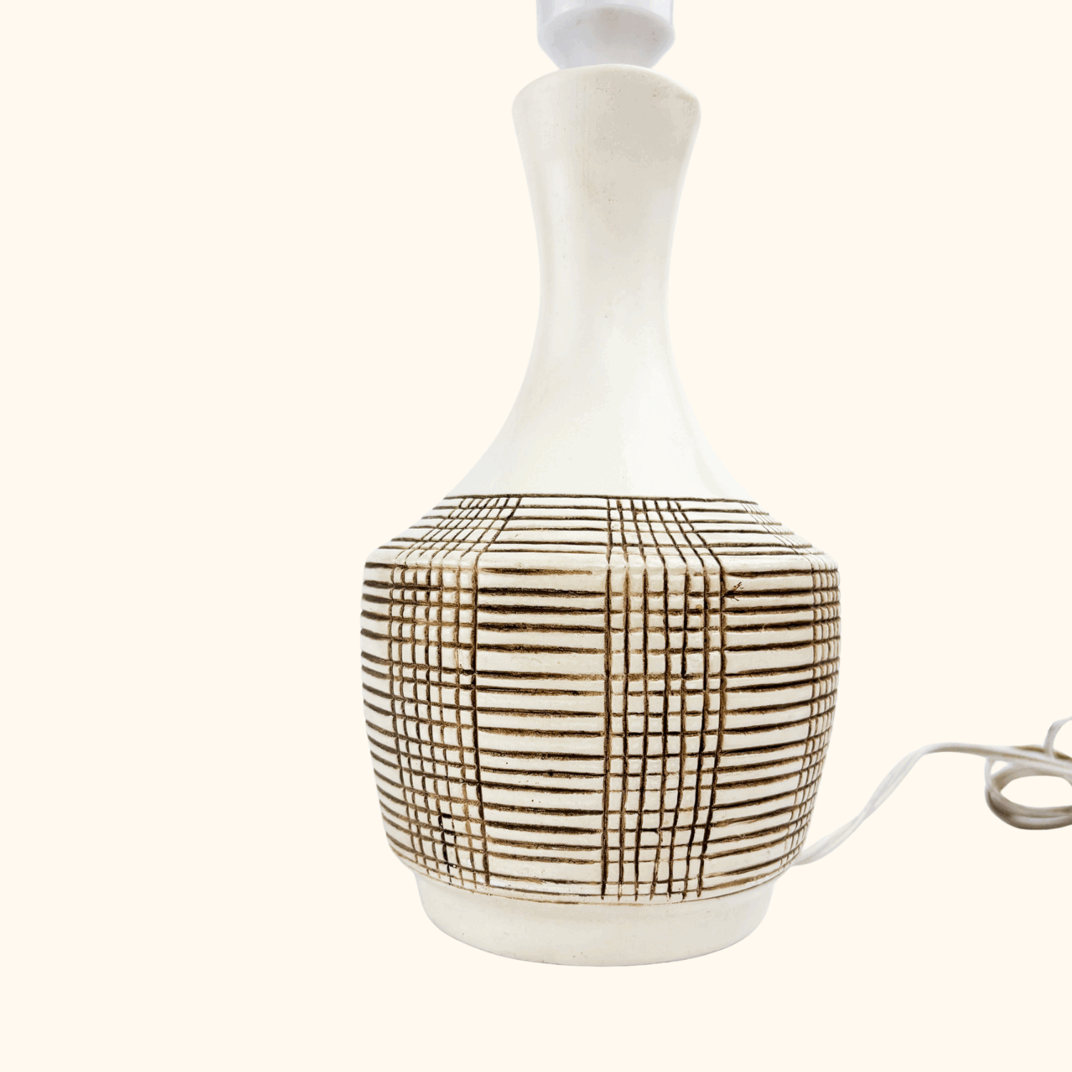 Vintage 1970s Ceramic Abstract Table Lamp Base -  - Lighting