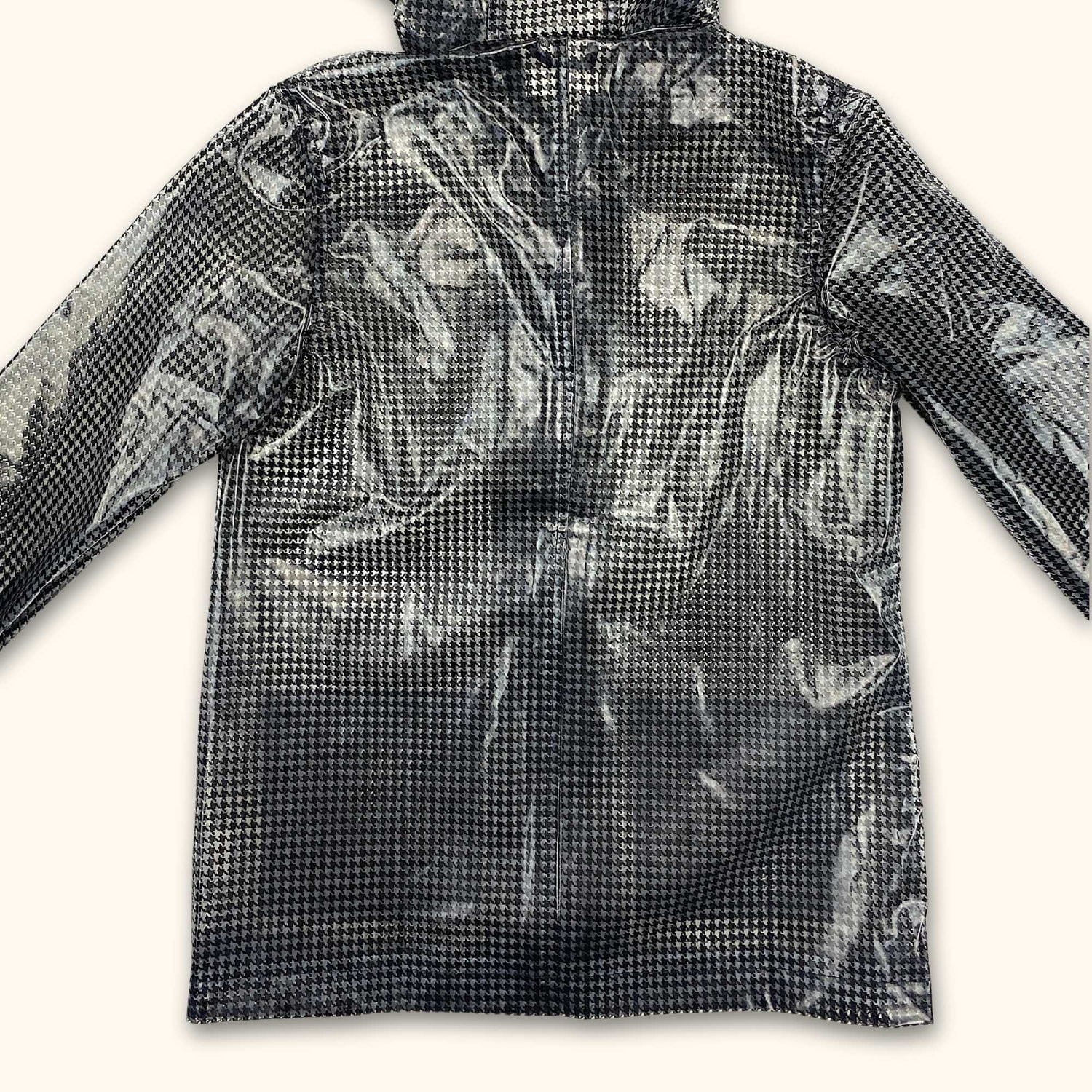Urban Bliss Houndstooth Grey Clear Raincoat - Size 8 - Urban bliss - Coats &amp; jackets