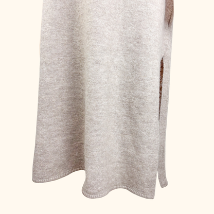 H&amp;M Beige Off The Shoulder Knitted Maxi Dress - Size Large