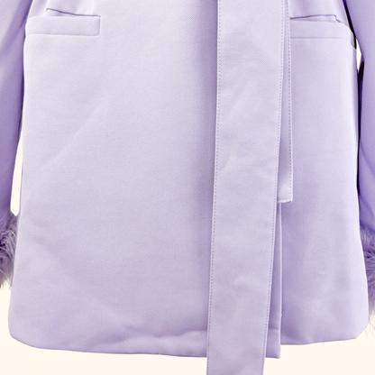 Warehouse Lilac Purple Feather Blazer - Size 6