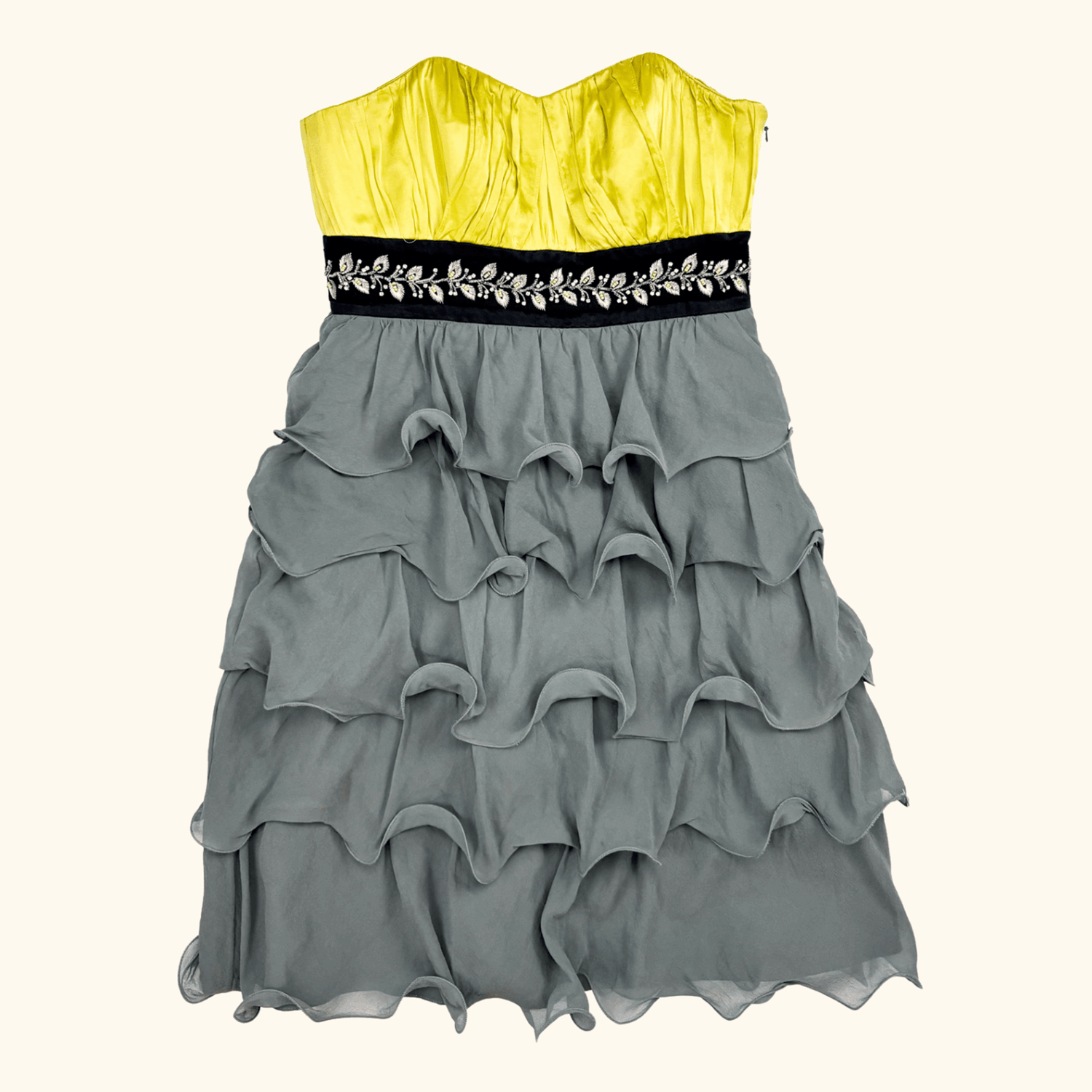 Monsoon 100% Silk Ruffle Tiered Dress - Size 8