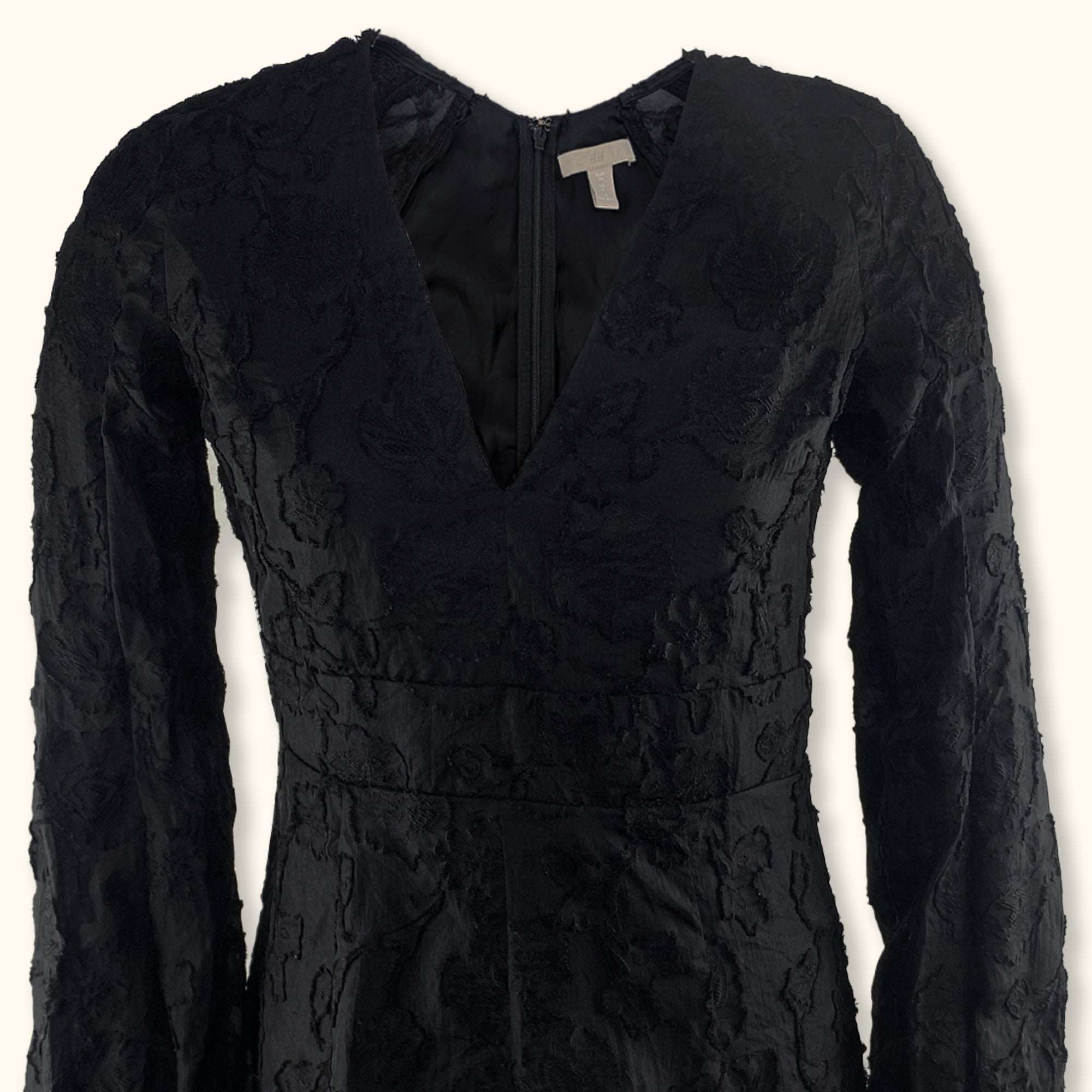 Free People Dress Xs Free People All My Life Embroidered Long Sleeve Mini  Dress  Black Boho Tunic Style (Size XS) Dolman Sleeve Dress