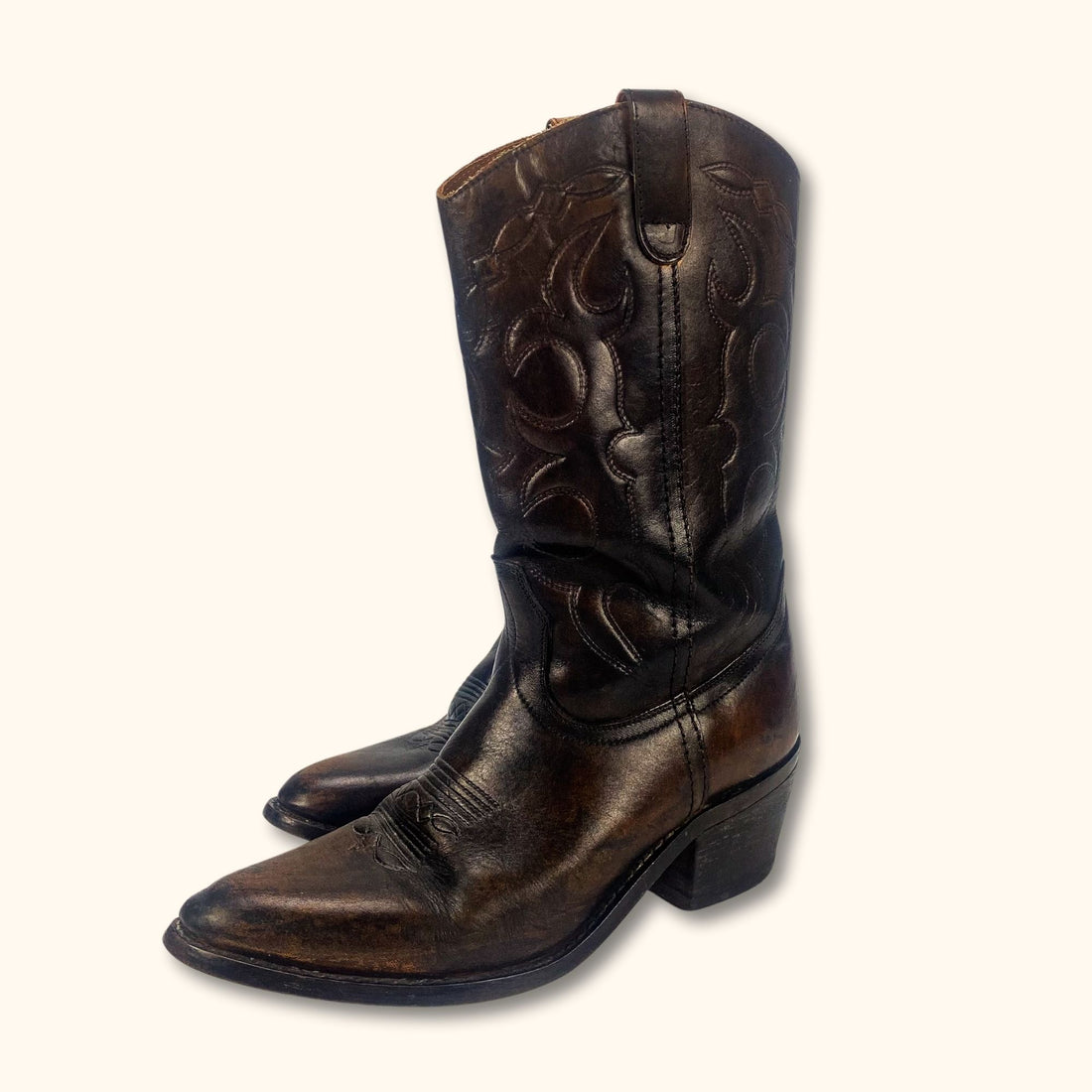 Vintage Brown Cowboy Western Boots - Size 6 -  - Shoes