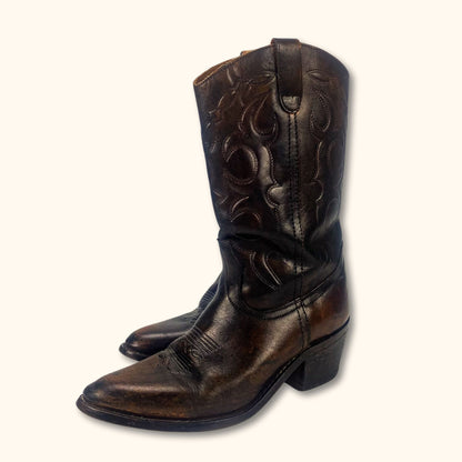 Vintage Brown Cowboy Western Boots - Size 6 -  - Shoes