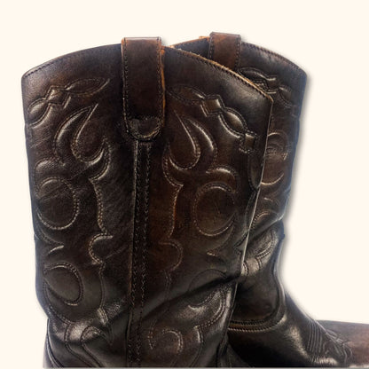 Vintage Brown Cowboy Western Boots - Size 6 -  - Shoes