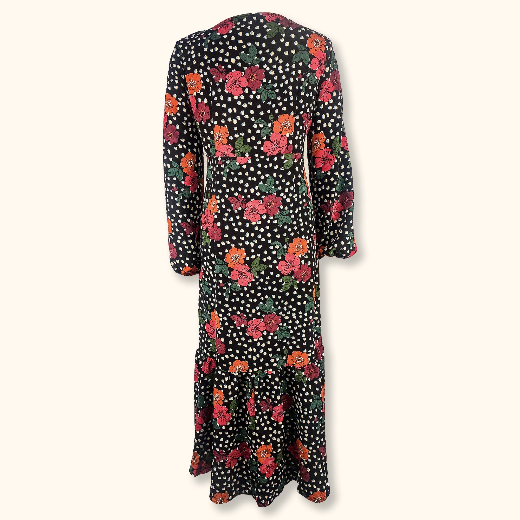 Topshop Black Floral Maxi Dress - Size 12 - Topshop - Dresses