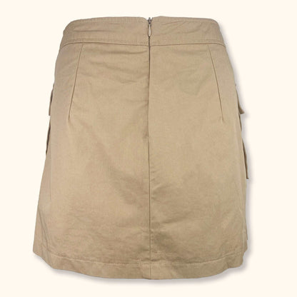 Bershka Beige Cargo Mini Skirt - Size Small