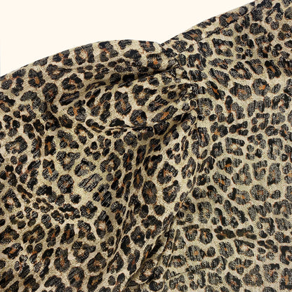 Zara Metallic Leopard Print Puff Sleeve Mini Dress - Size Small - Zara - Dresses