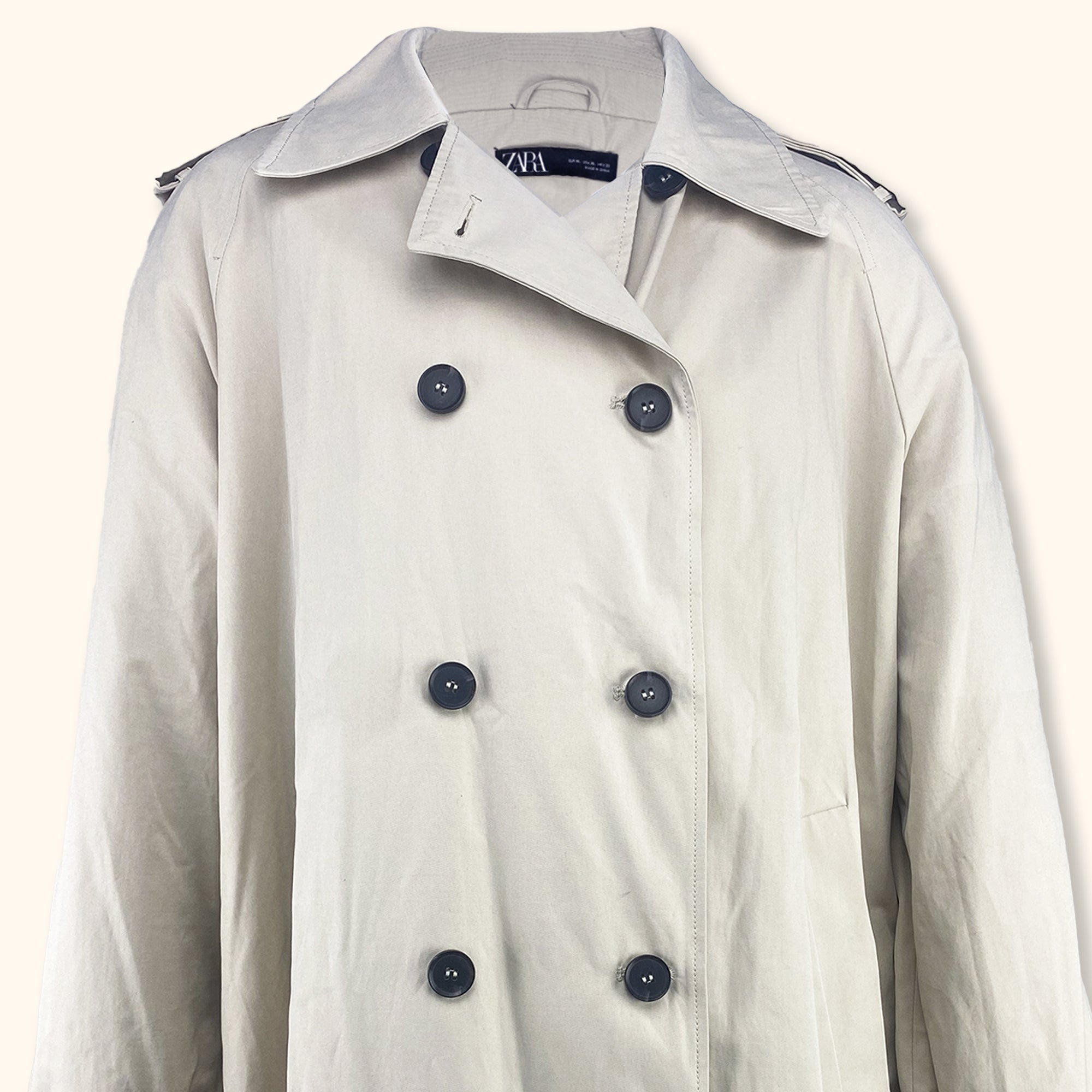 Zara Cream Trench Coat - Size XL - Zara - Coats &amp; jackets