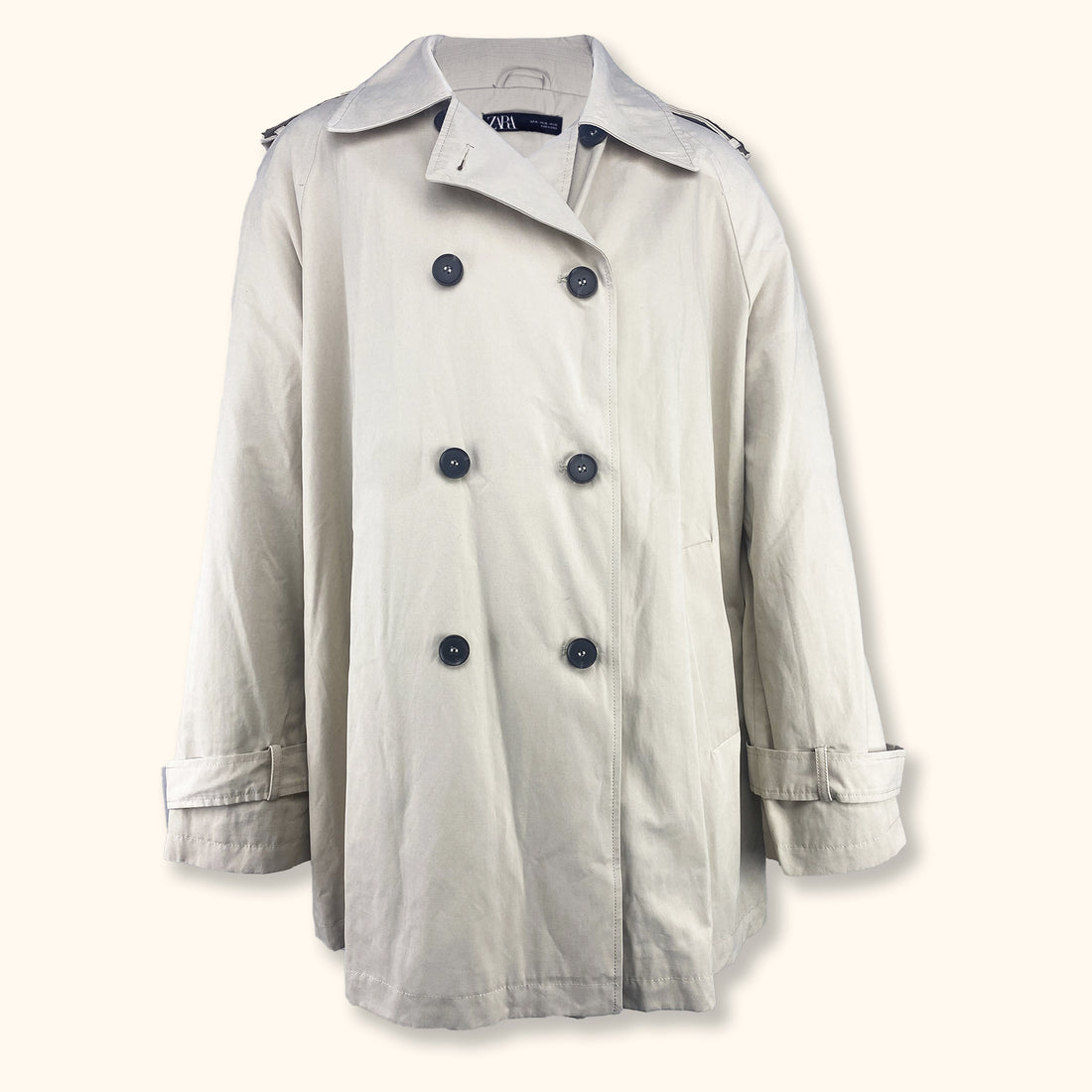 Zara Cream Trench Coat - Size XL - Zara - Coats &amp; jackets