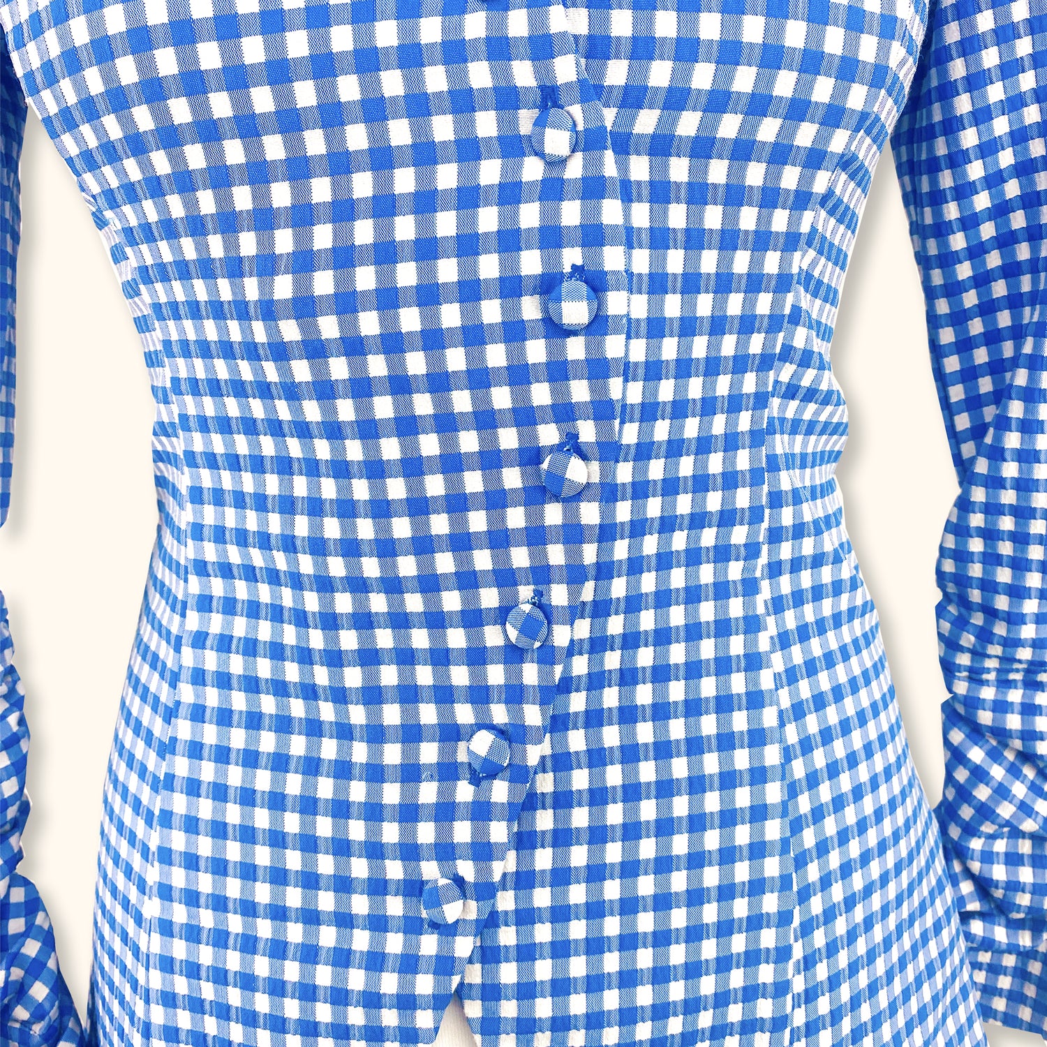 Zara Blue Gingham Asymmetric Blazer - Size Small - Zara - Coats &amp; jackets