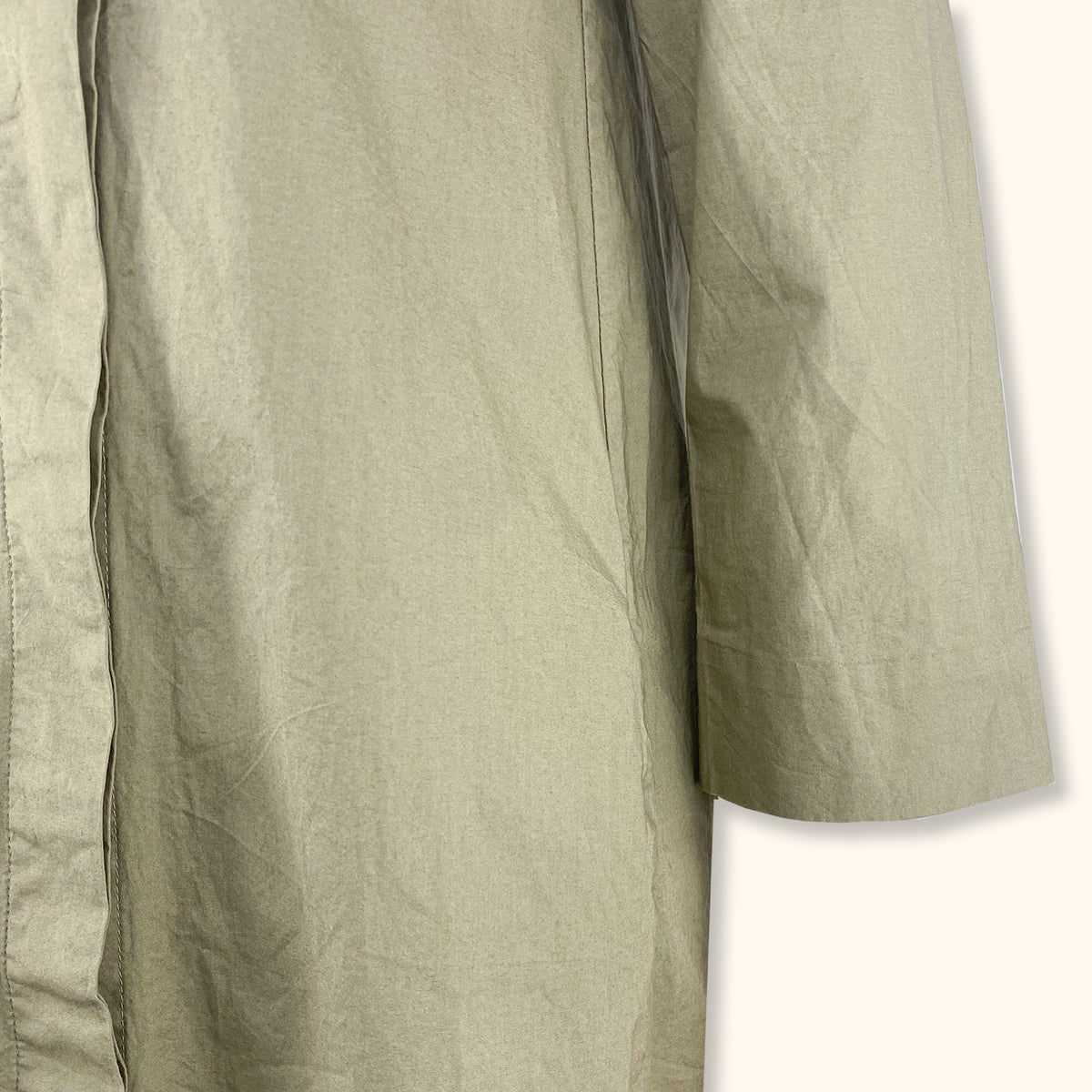 Cos Khaki Green Asymmetric Shirt Dress - Size XS