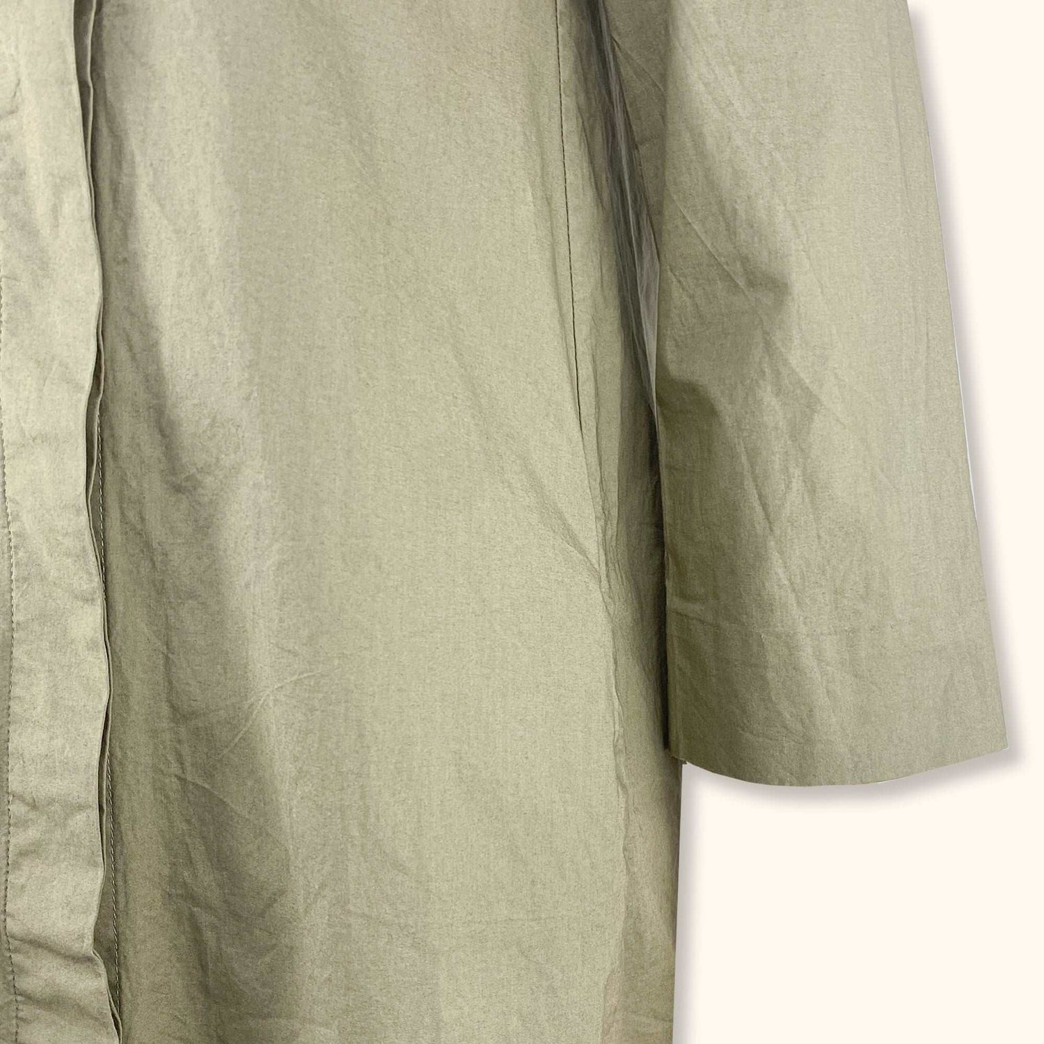 Cos Khaki Green Asymmetric Shirt Dress - Size XS Sunshine Thrift Cos Khaki Green Asymmetric Shirt Dress - Size XS Sunshine Thrift