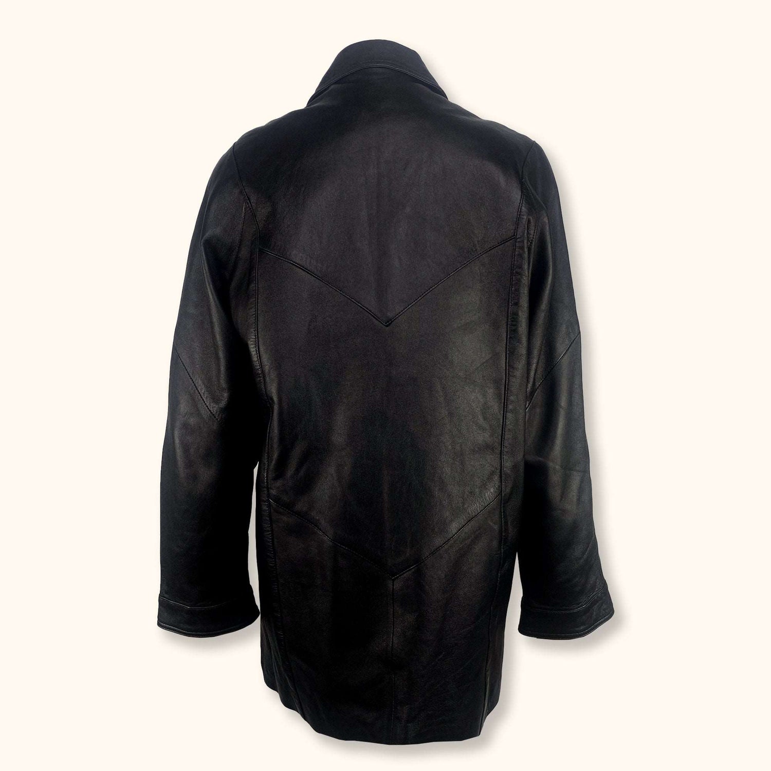 EL Black Leather Boyfriend Jacket - Size Medium