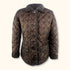 Dark Brown Leopard Print Padded Jacket - Size 12