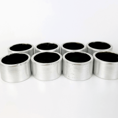 Chunky Grey Metallic Silver Napkin Rings Set of 8 Sunshine Thrift