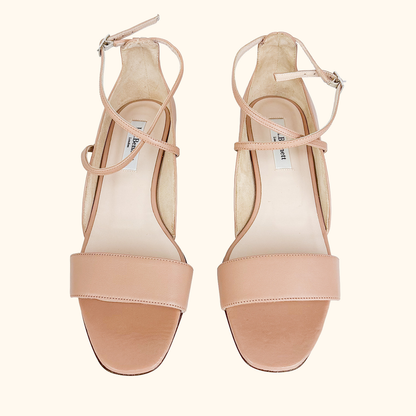 L.K. Bennett Dina Peep toe Leather Heel Sandals - Size 5