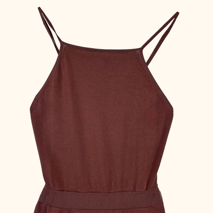 &amp; Other Stories Brown Cut Out Knitted Midi Dress - Size Large