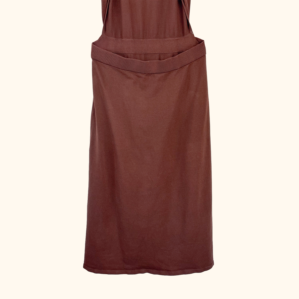 &amp; Other Stories Brown Cut Out Knitted Midi Dress - Size Large