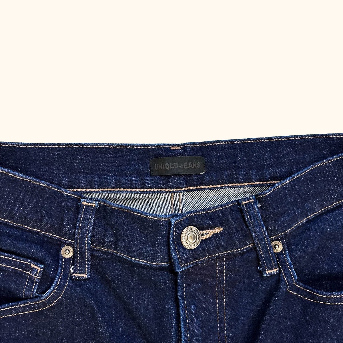 Uniqlo Dark Denim Slim Fit Straight Ankle Jeans - Size 27inch