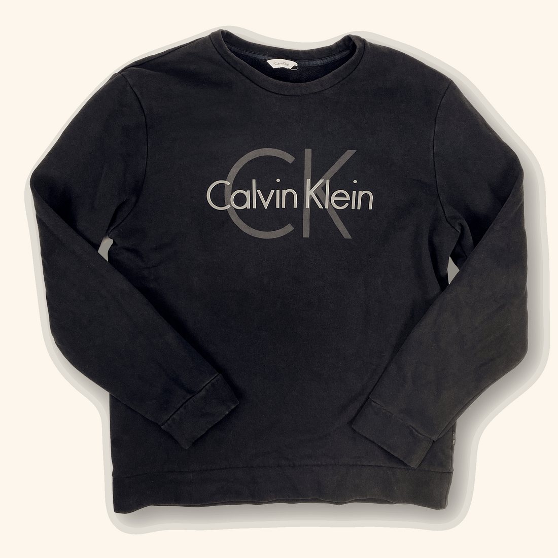 Calvin Klein Black Logo Sweatshirt - Size Small