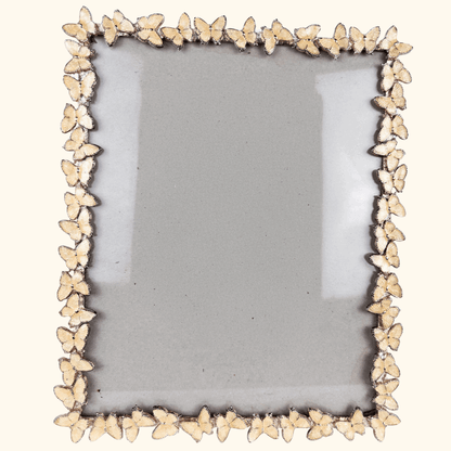 Cream Metal Butterfly Picture Frame 8x10 -  - Picture Frames