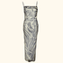 Topshop Khaki Green Zebra Print Mesh Maxi Dress - Size Small