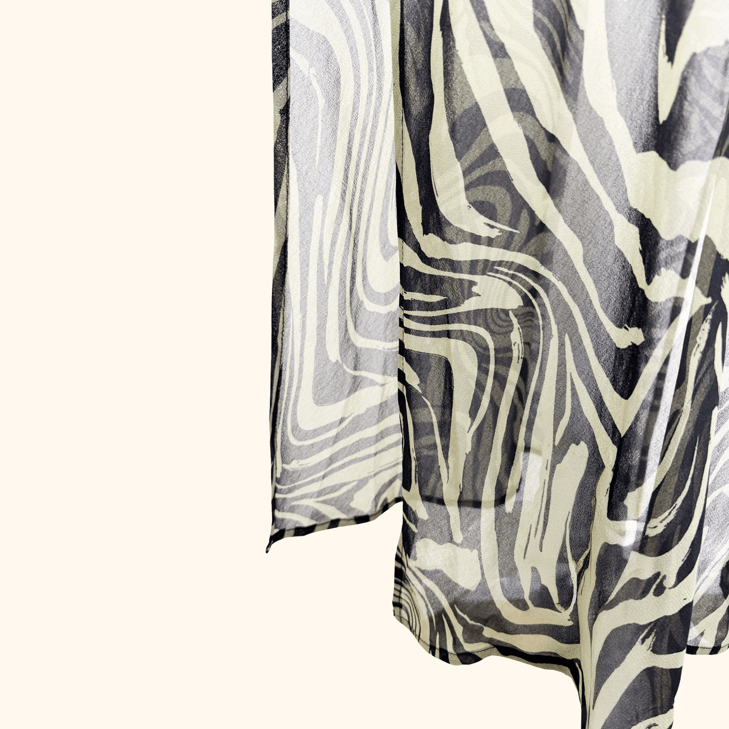 Topshop Khaki Green Zebra Print Mesh Maxi Dress - Size Small