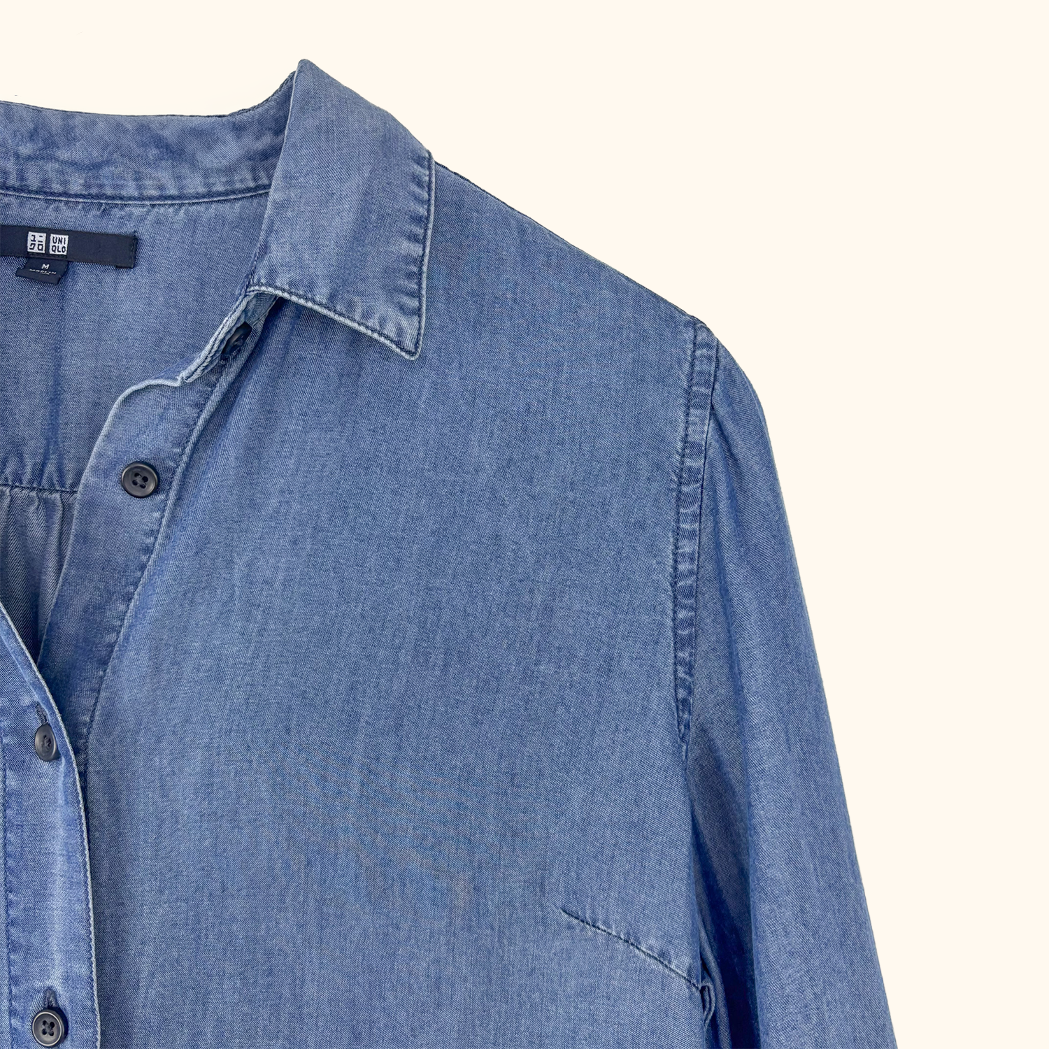 Uniqlo Blue Denim Shirt Dress - Size Medium Uniqlo