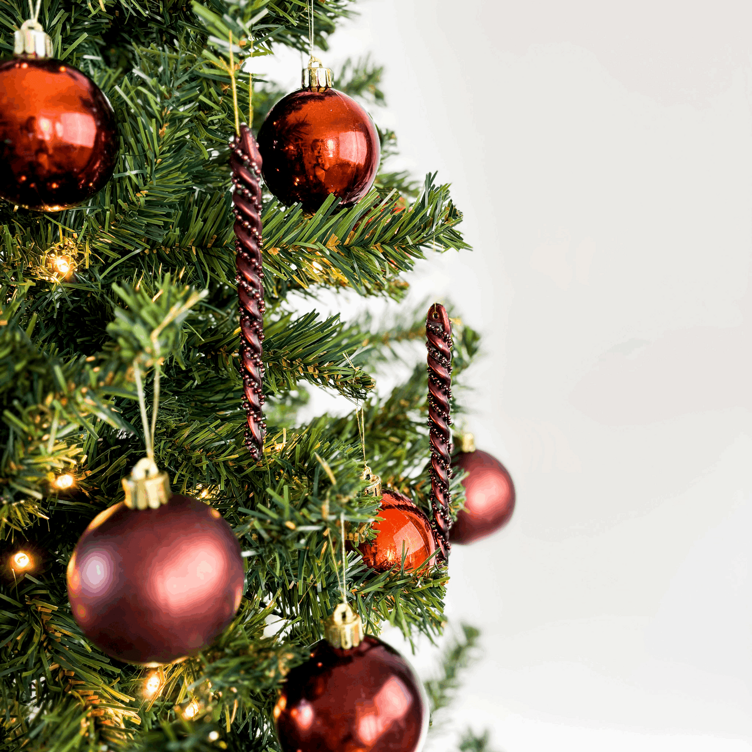 Brown and Orange Shatterproof Baubles Mixed Set of 9 Sunshine Thrift