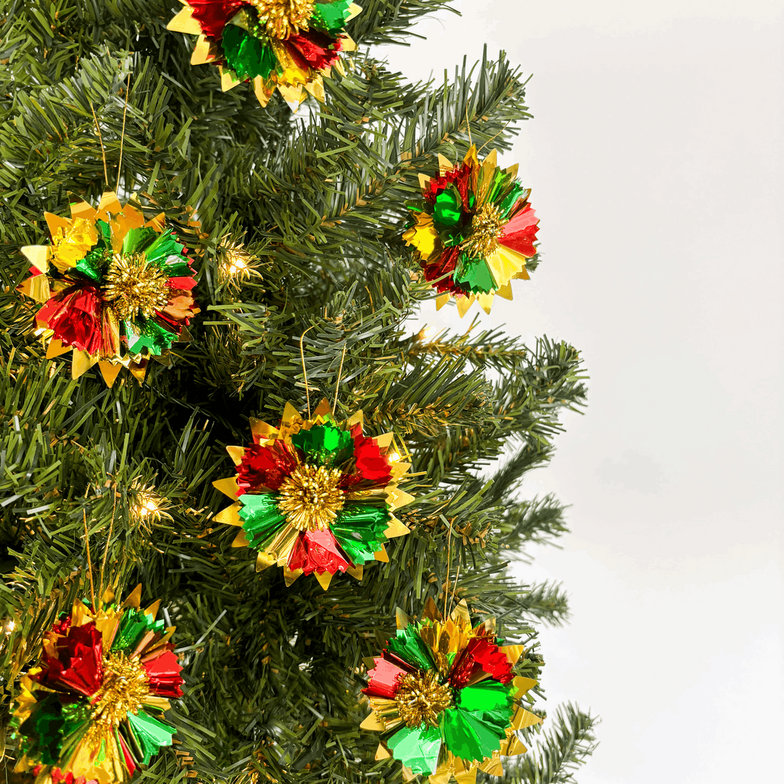 Vintage Woolworths Foil Tree Decorations Set of 6 Woolworths