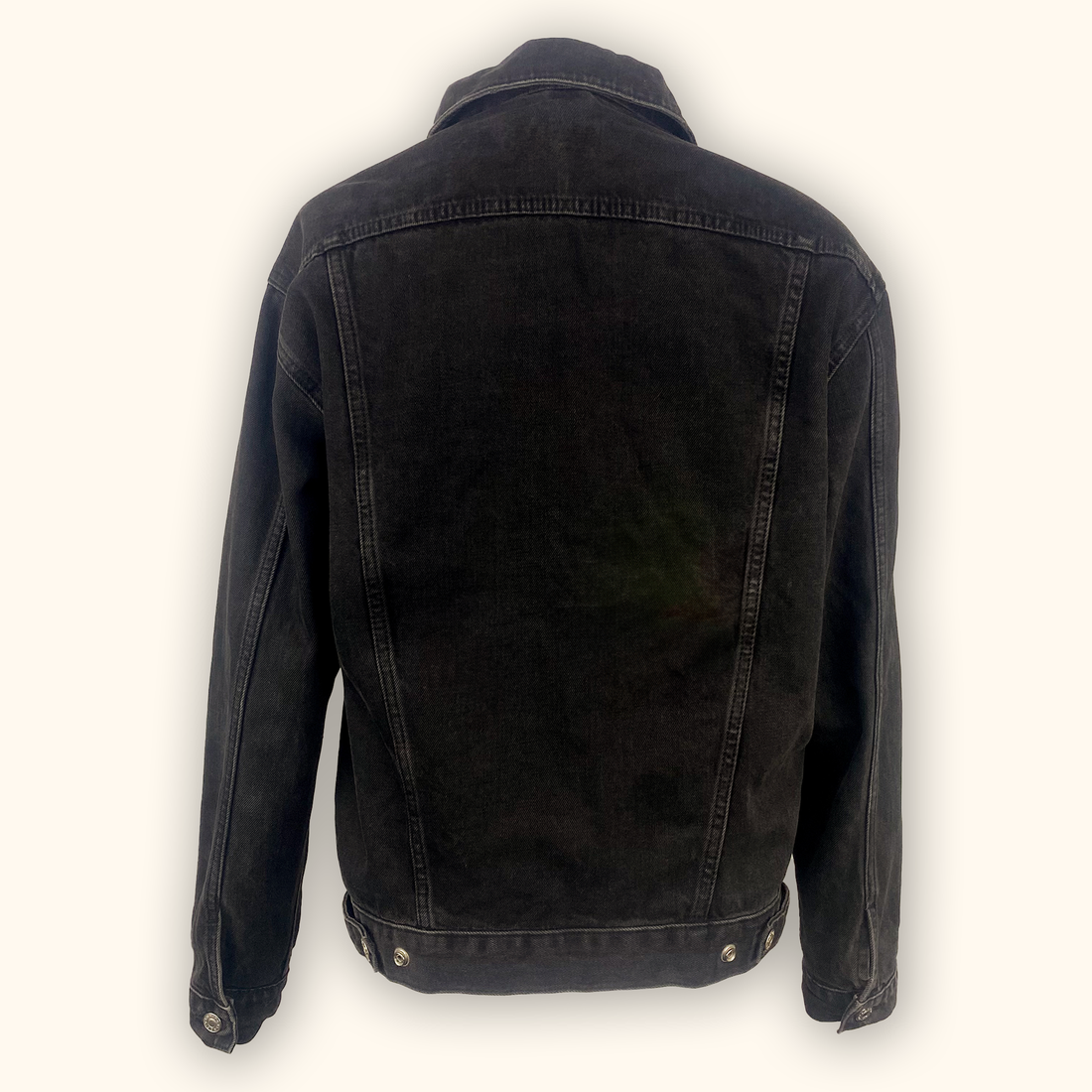 Topshop Black Denim Jacket - Size 8