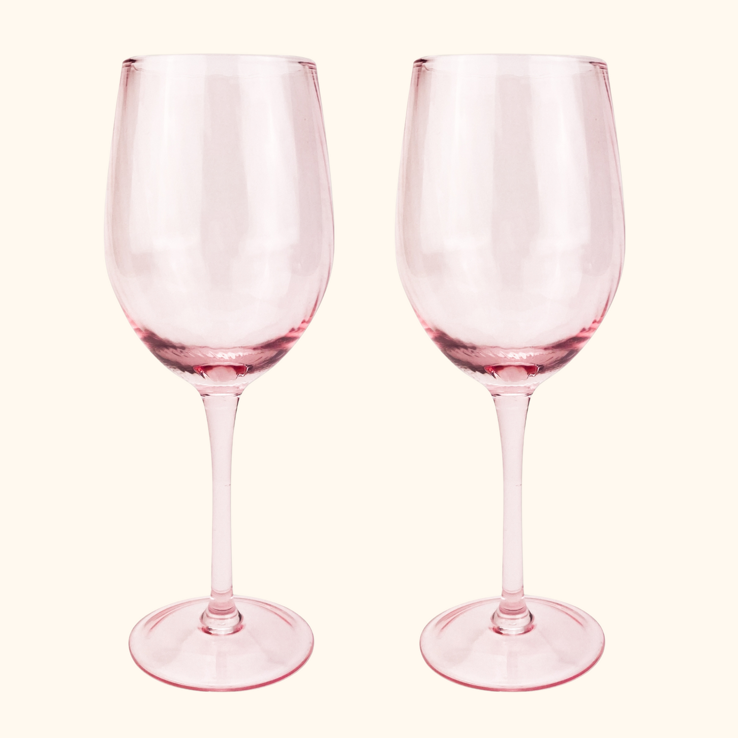Textured Pink Wine Glasses - Set of 2 Sunshine Thrift