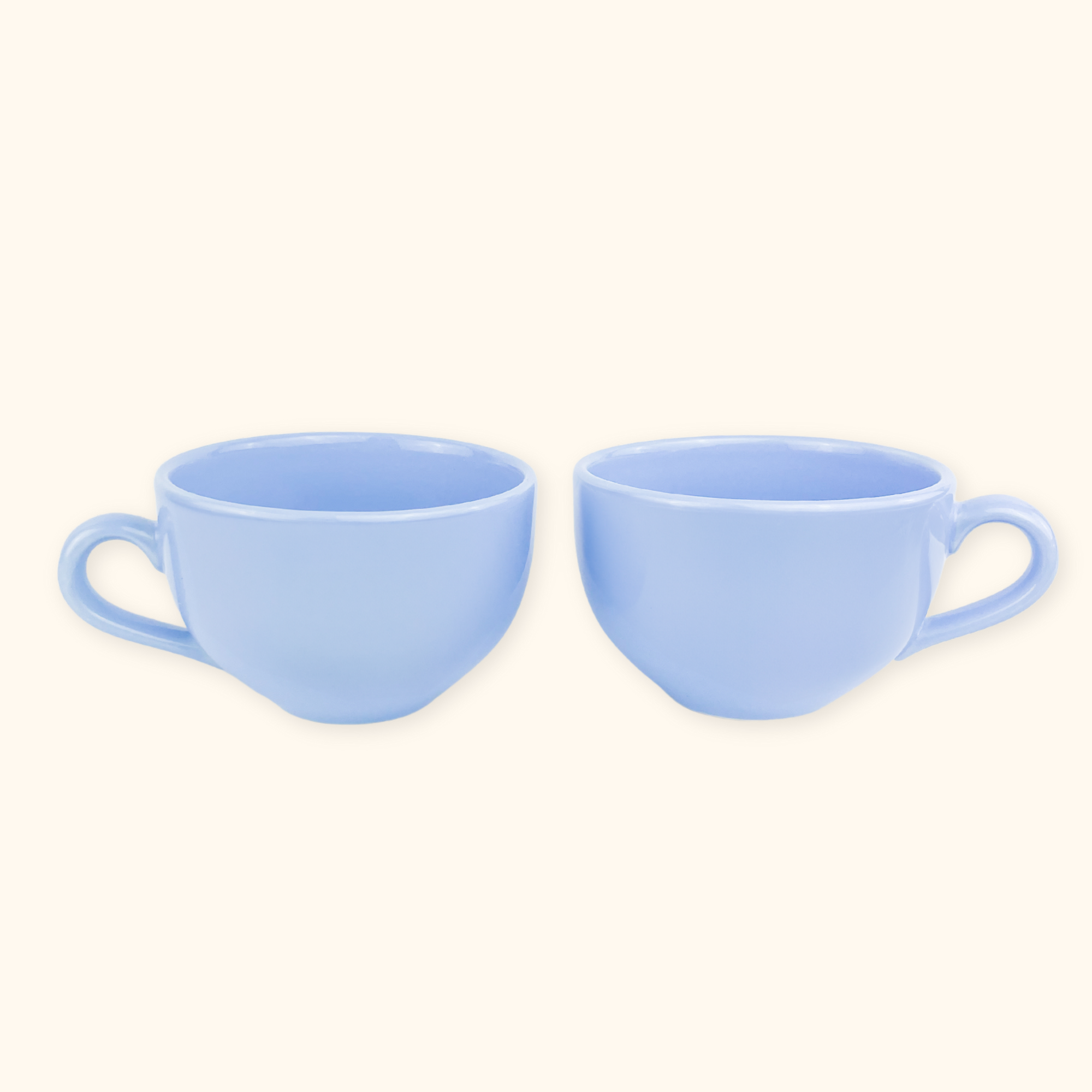 Tams Pottery Lilac Large Coffee Mugs Set of 2