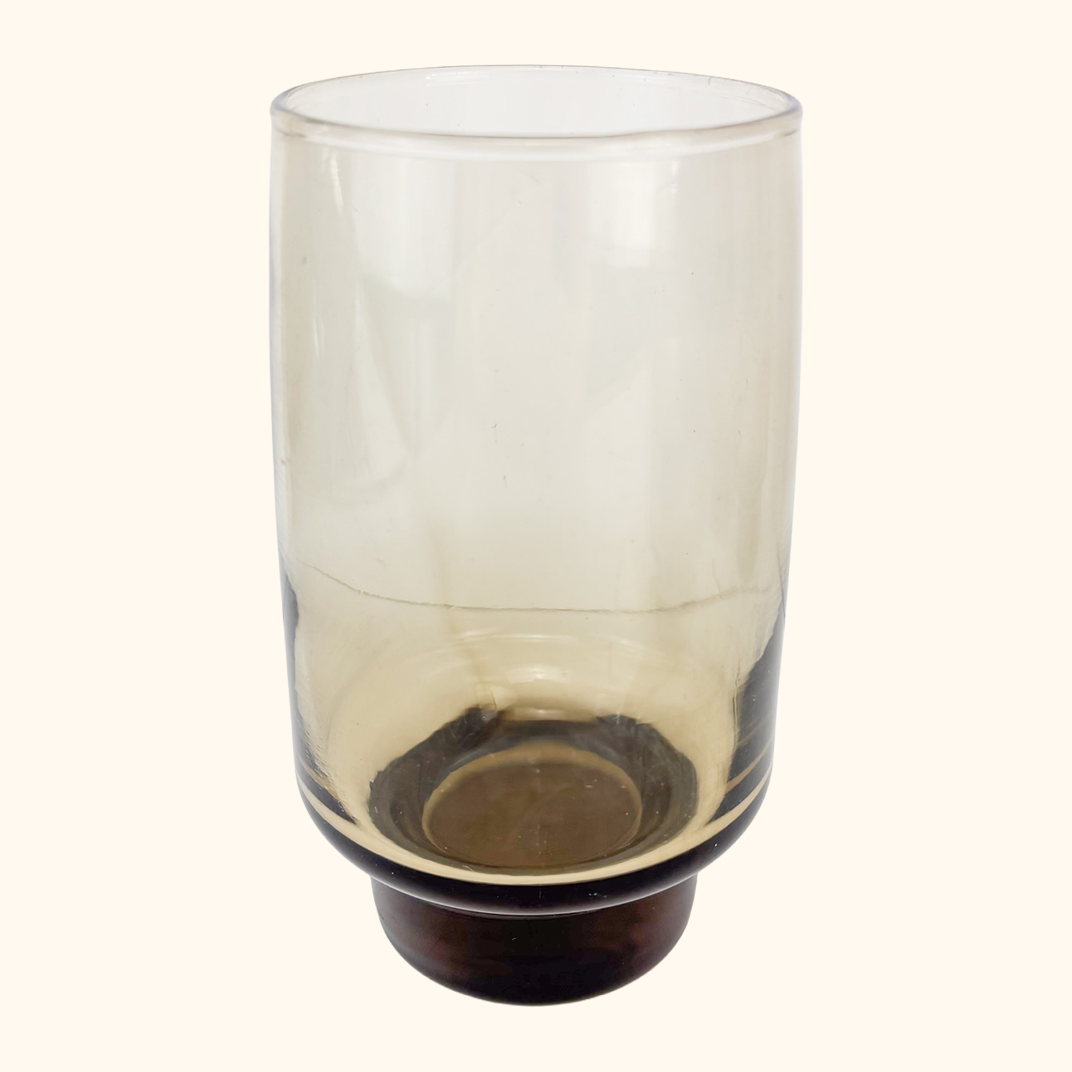 Mid Century Smoked Glass Libbey Tawney Tumbler Glasses - Set of 6 Libbey Tawney