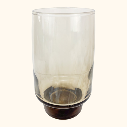 Mid Century Smoked Glass Libbey Tawney Tumbler Glasses - Set of 6 Libbey Tawney