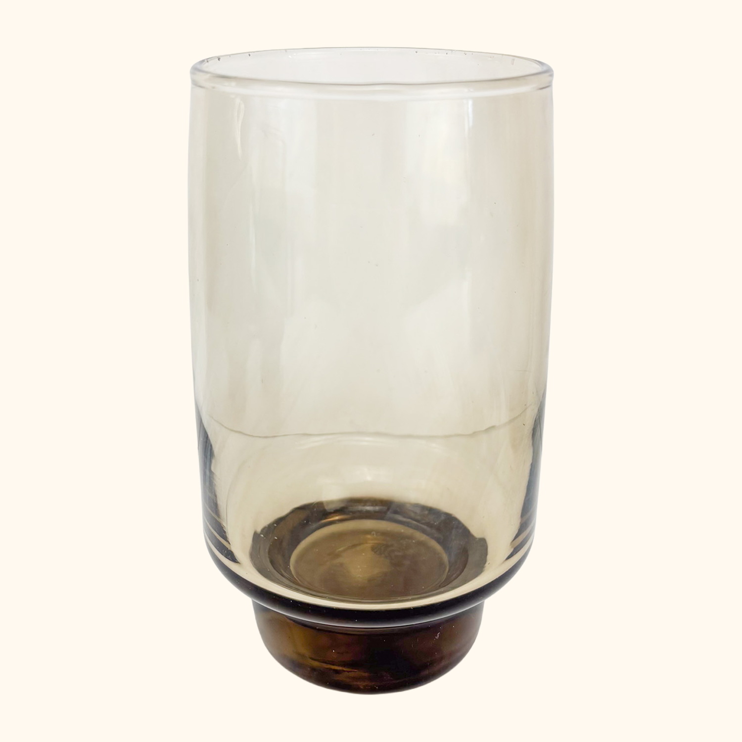 Mid Century Smoked Glass Libbey Tawney Tumbler Glasses - Set of 6 Libbey Tawney